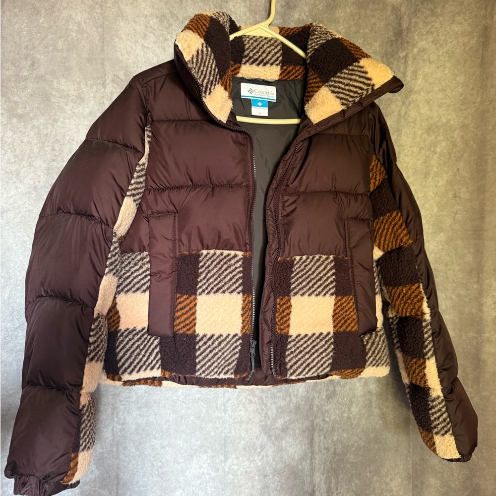 Columbia Brown and Cream Puffer Jacket